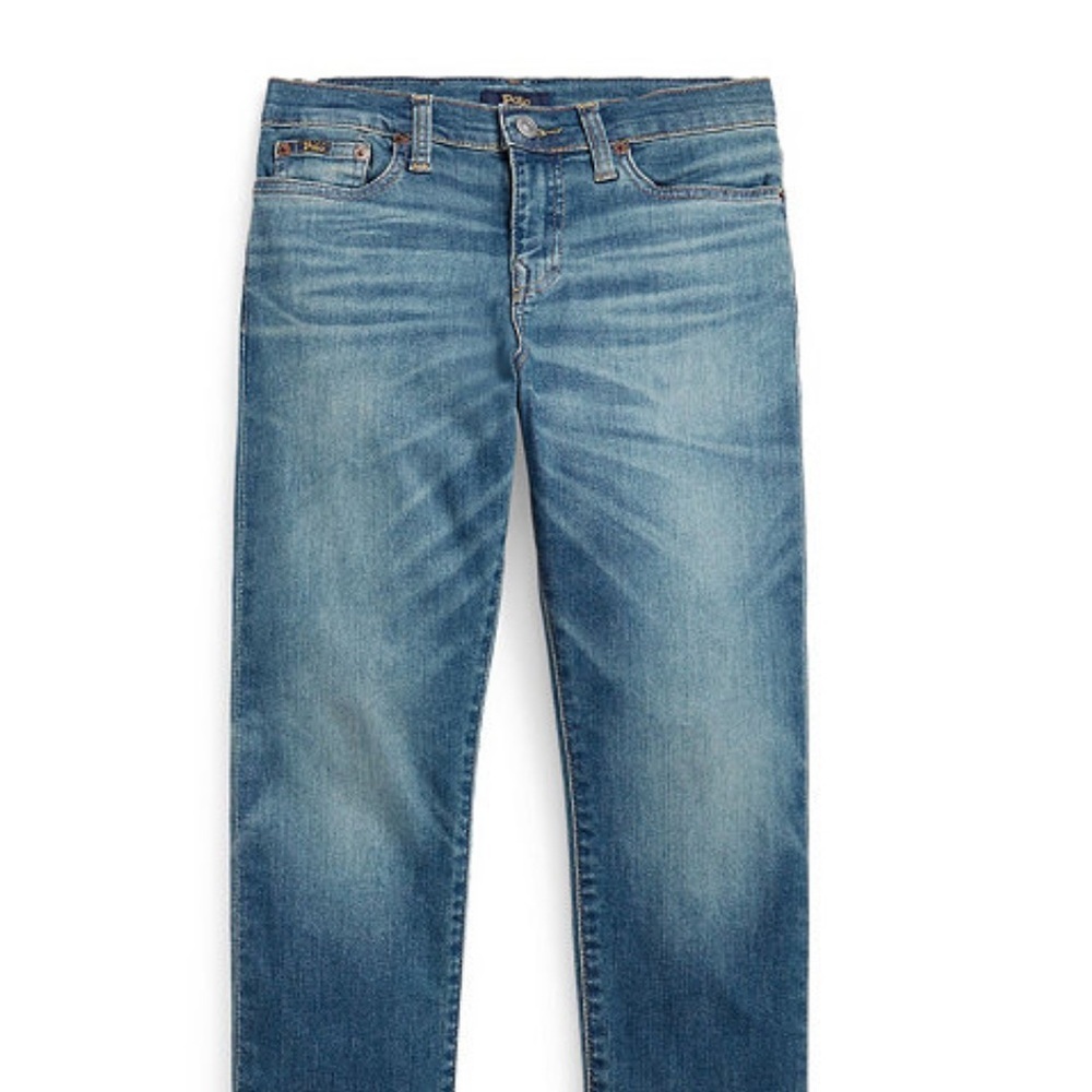 Polo by Ralph Lauren Blue Straight-Leg Jeans with Natural Fading